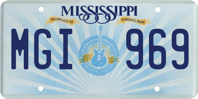 MS license plate MGI969