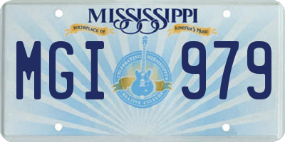 MS license plate MGI979