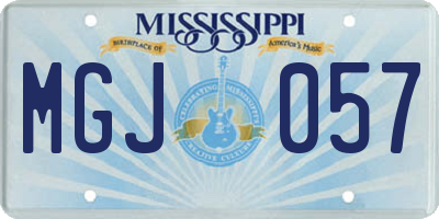MS license plate MGJ057