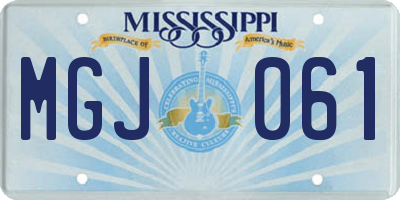 MS license plate MGJ061