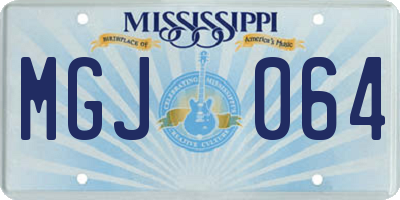 MS license plate MGJ064