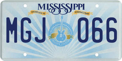 MS license plate MGJ066