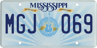 MS license plate MGJ069