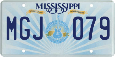 MS license plate MGJ079