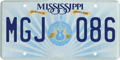MS license plate MGJ086