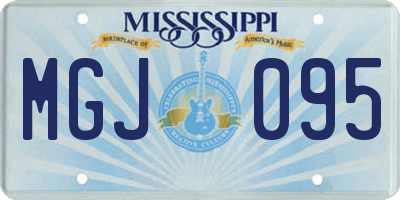 MS license plate MGJ095