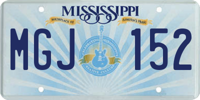 MS license plate MGJ152