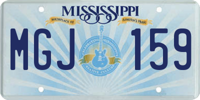 MS license plate MGJ159