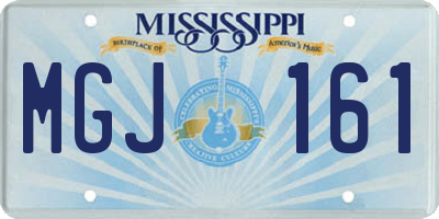 MS license plate MGJ161