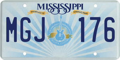 MS license plate MGJ176