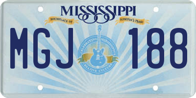 MS license plate MGJ188