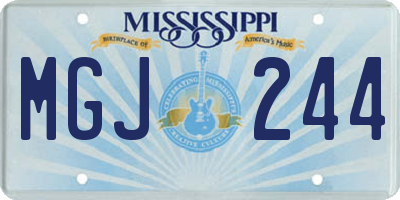 MS license plate MGJ244