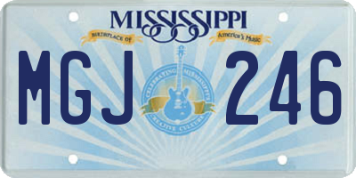 MS license plate MGJ246