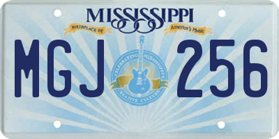 MS license plate MGJ256