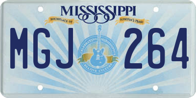 MS license plate MGJ264