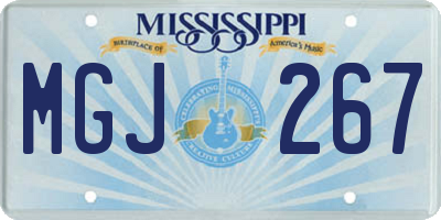 MS license plate MGJ267