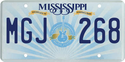 MS license plate MGJ268