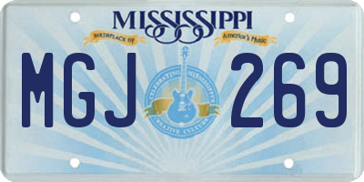 MS license plate MGJ269
