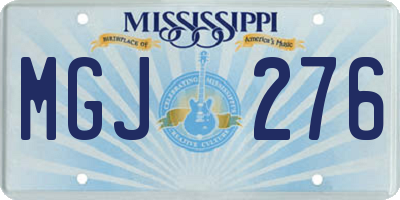 MS license plate MGJ276