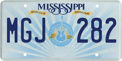 MS license plate MGJ282