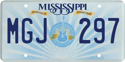 MS license plate MGJ297