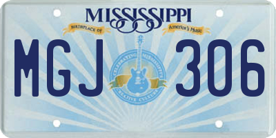 MS license plate MGJ306
