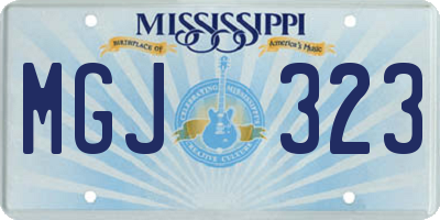 MS license plate MGJ323
