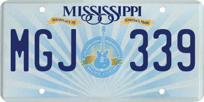 MS license plate MGJ339