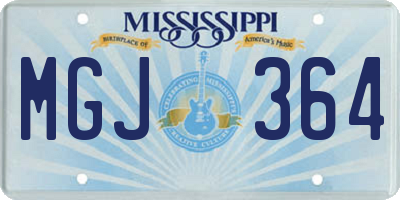 MS license plate MGJ364