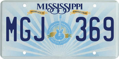 MS license plate MGJ369