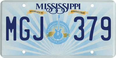 MS license plate MGJ379