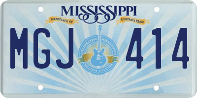 MS license plate MGJ414