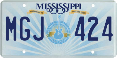 MS license plate MGJ424