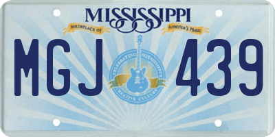 MS license plate MGJ439
