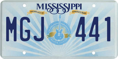 MS license plate MGJ441