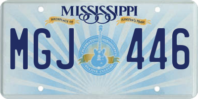 MS license plate MGJ446