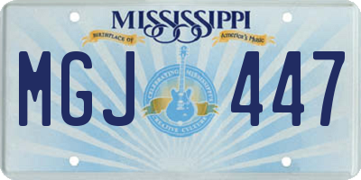 MS license plate MGJ447