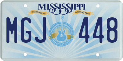 MS license plate MGJ448
