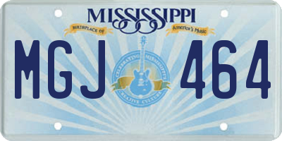 MS license plate MGJ464