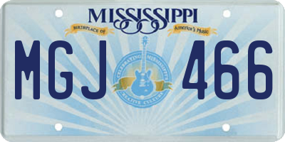 MS license plate MGJ466