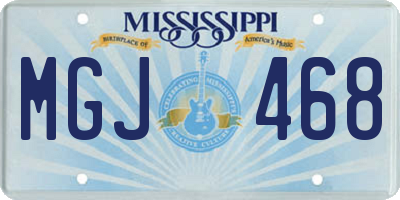 MS license plate MGJ468
