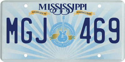MS license plate MGJ469