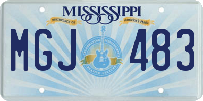 MS license plate MGJ483