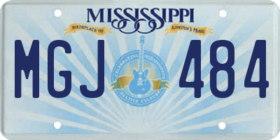 MS license plate MGJ484