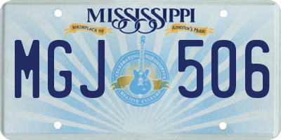 MS license plate MGJ506