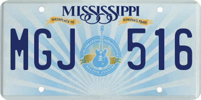 MS license plate MGJ516