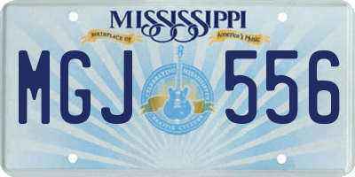 MS license plate MGJ556