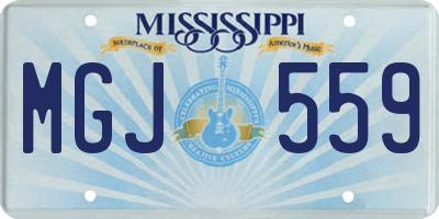 MS license plate MGJ559