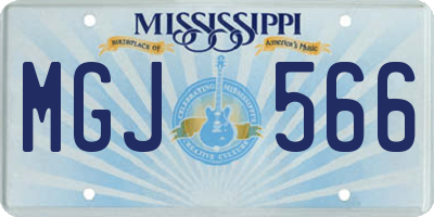MS license plate MGJ566