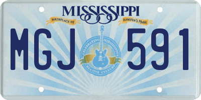 MS license plate MGJ591